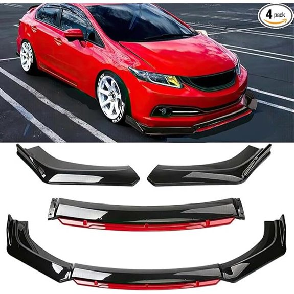 Universal Car Bumper Lip Splitter Body Kit (4 pcs)