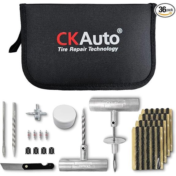 CKAuto Universal Tire Repair Kit for Cars & Vehicles