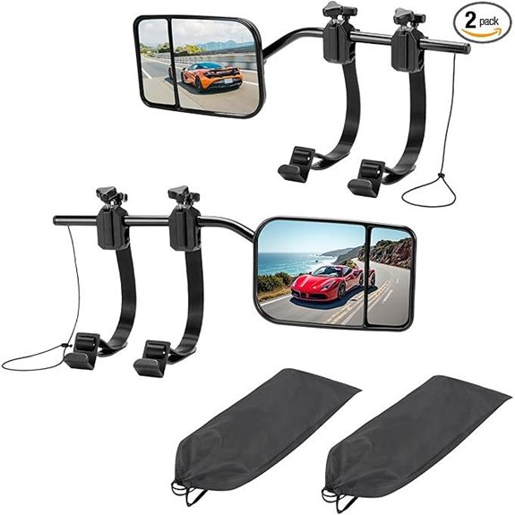 Universal Clip-On Towing Mirrors Pack of 2