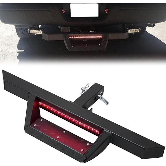 ECOTRIC Universal Hitch Step with LED Brake Light