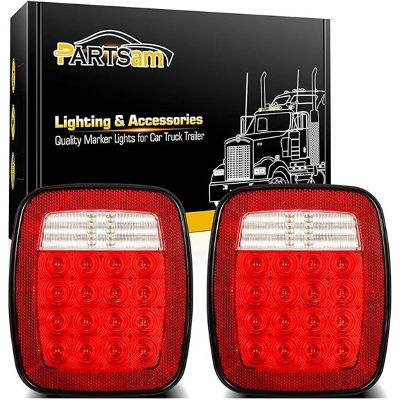 Partsam 38 LED Universal Tail Brake Lights (Pack of 2)