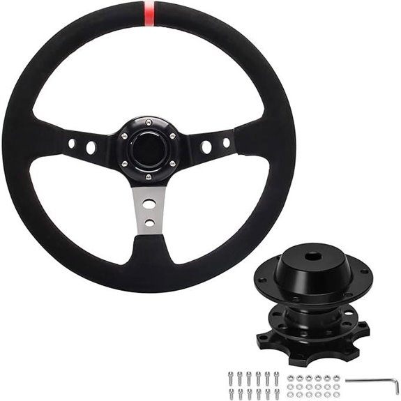 Universal Racing Steering Wheel with Quick Release Kit