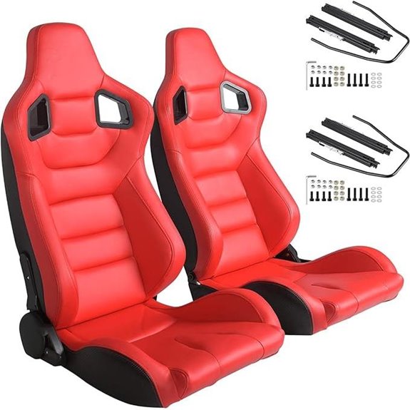 Universal Racing Seats (2 Pieces) with Lock Sliders
