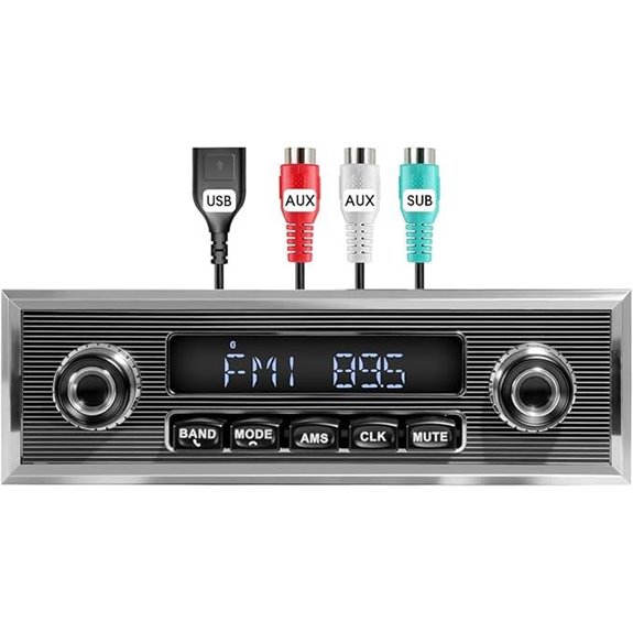 Retro Classic Car Radio with Bluetooth and USB