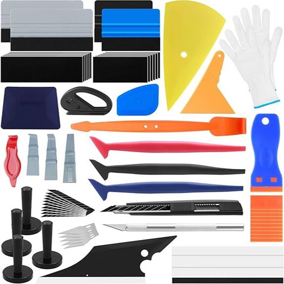Vehicle Vinyl Wrap Applicator Kit with Magnetic Holder