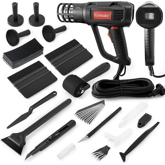 Gomake Vinyl Wrap Tool Kit with Heat Gun