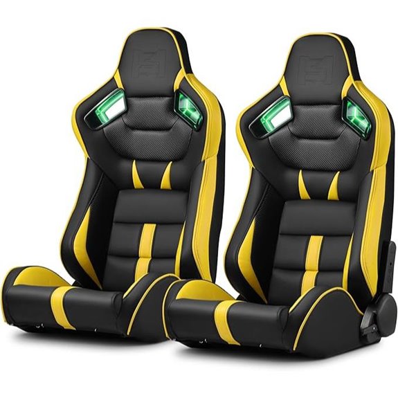 Neon Racer Viper-Series Reclinable PVC Leather Seat
