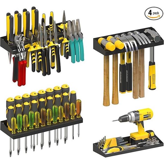 UnitedPower Wall Mount Tool Storage Set (4 Pack)