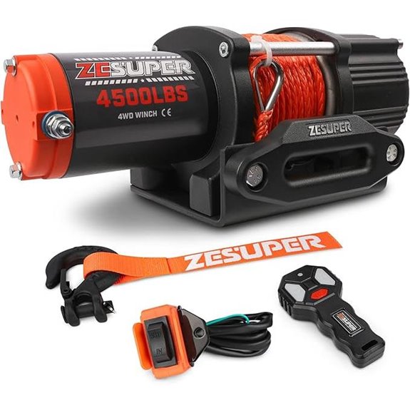 ZESUPER 4500 lb Waterproof Electric Winch with Remote