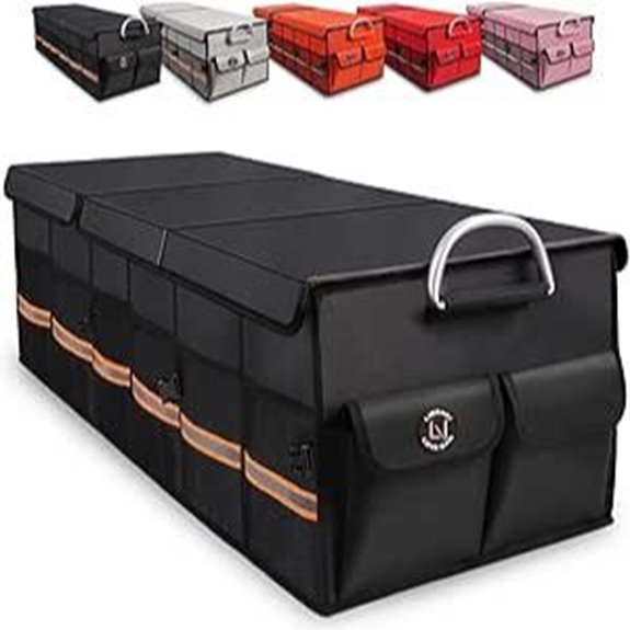 Collapsible Waterproof Trunk Organizer with Multiple Compartments