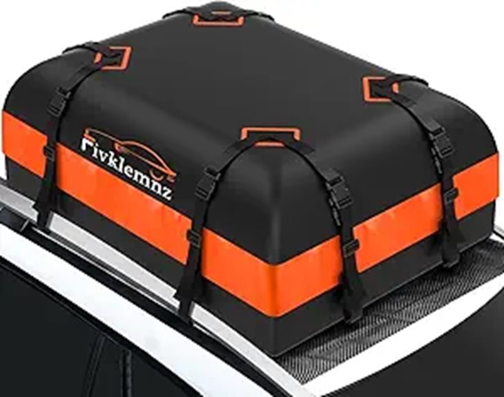 FIVKLEMNZ Waterproof Car Roof Cargo Bag with Accessories