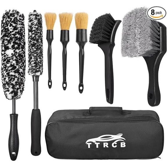 8Pcs Wheel and Tire Cleaning Brush Set