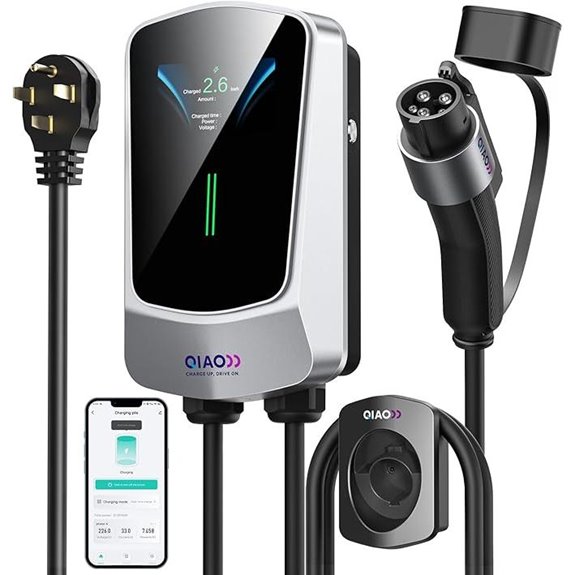 QIAO Level 2 EV Charger with Wi-Fi Bluetooth
