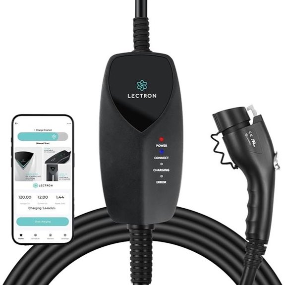 Lectron WiFi Level 1 J1772 EV Charger with App