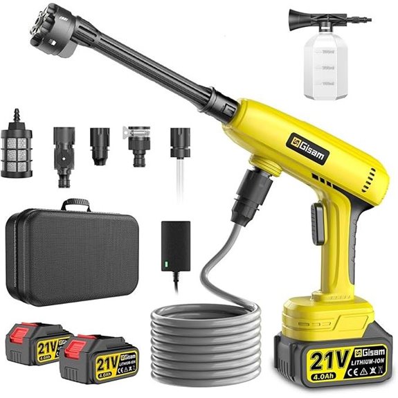 Cordless Pressure Washer 1250 PSI with Batteries