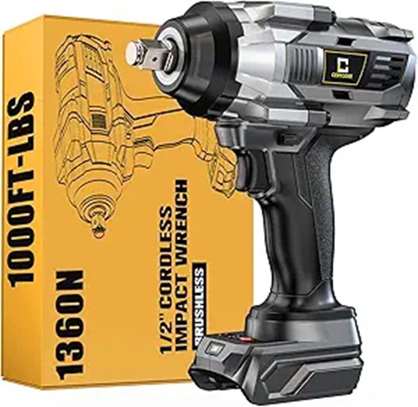 Cordless Impact Wrench 1/2 inch with LED Light