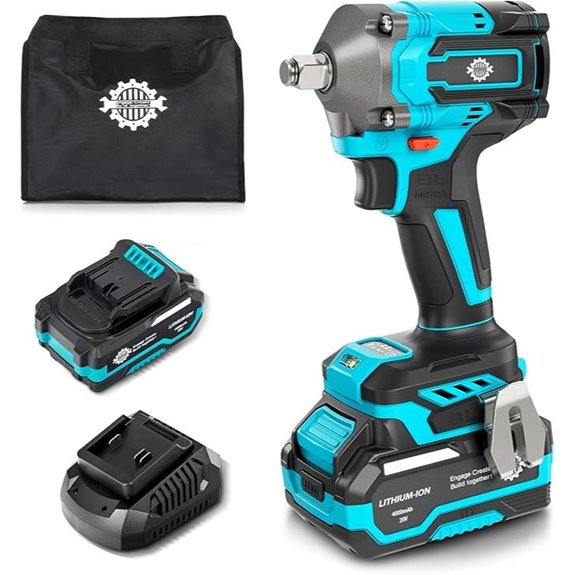 Cordless Impact Wrench 442.5Ft-lbs 20V Brushless