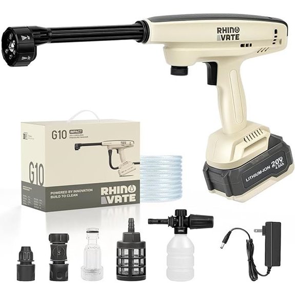 Cordless Pressure Washer 880 PSI with 6-in-1 Nozzle