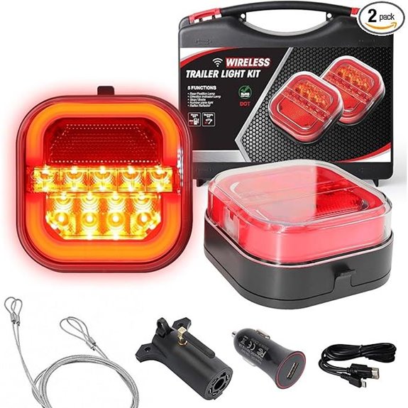 Wireless Trailer LED Lights Kit for Towing