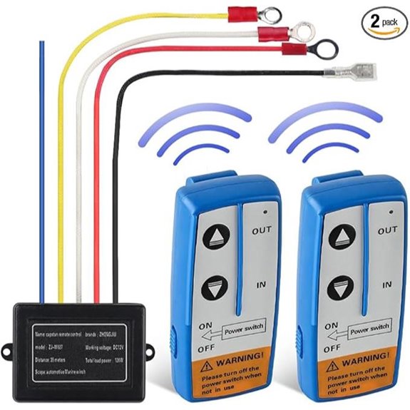 WATERWICH 2pcs Wireless Winch Remote Control Kit