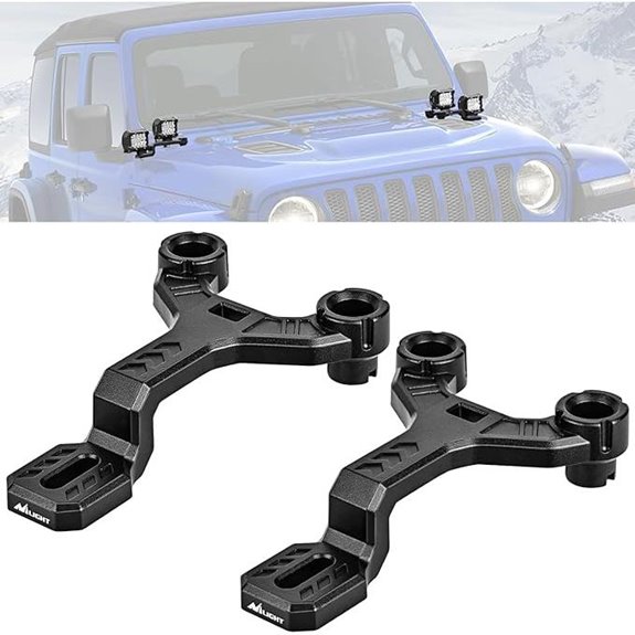 Nilight Dual Light Mounting Bracket for Wrangler JL/JLU