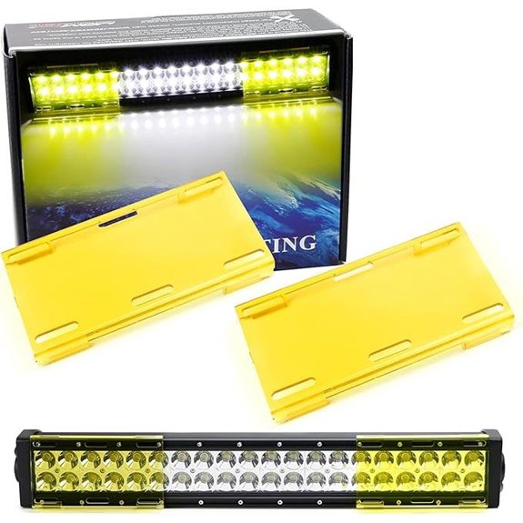 iJDMTOY 6-Inch Yellow LED Light Bar Lens Covers