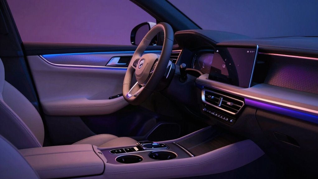 car interior ambient lighting setup
