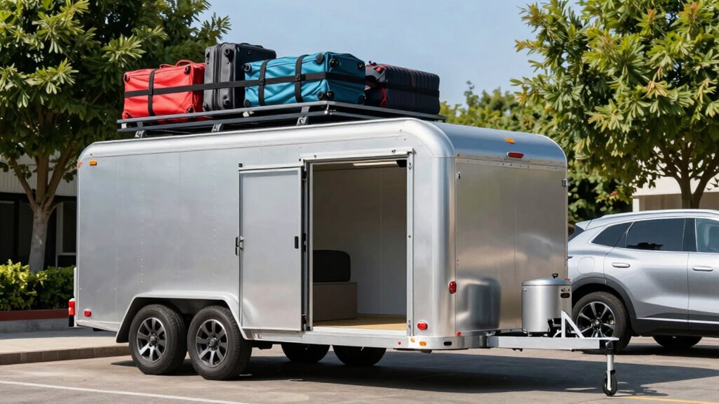 cargo trailers versus roof storage