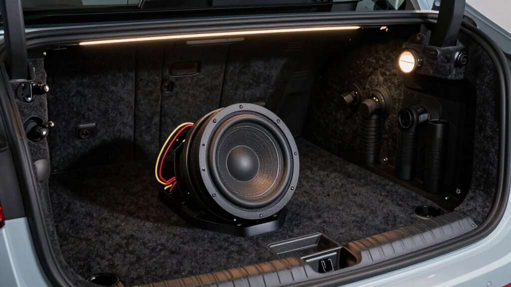 optimized space efficient subwoofer setup