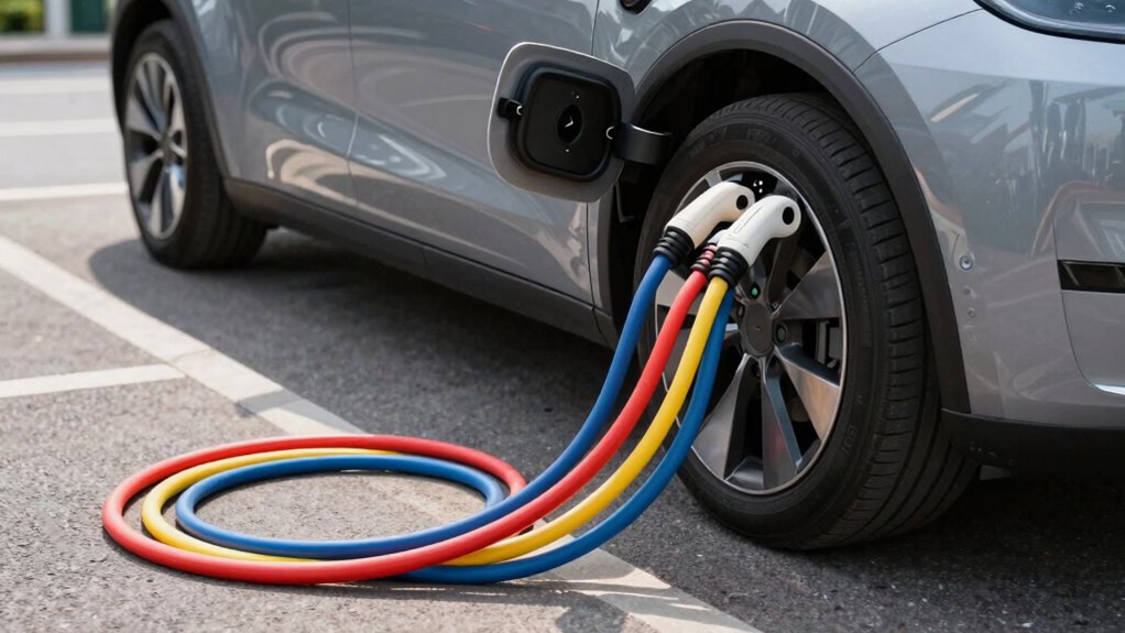 organized ev charging setup