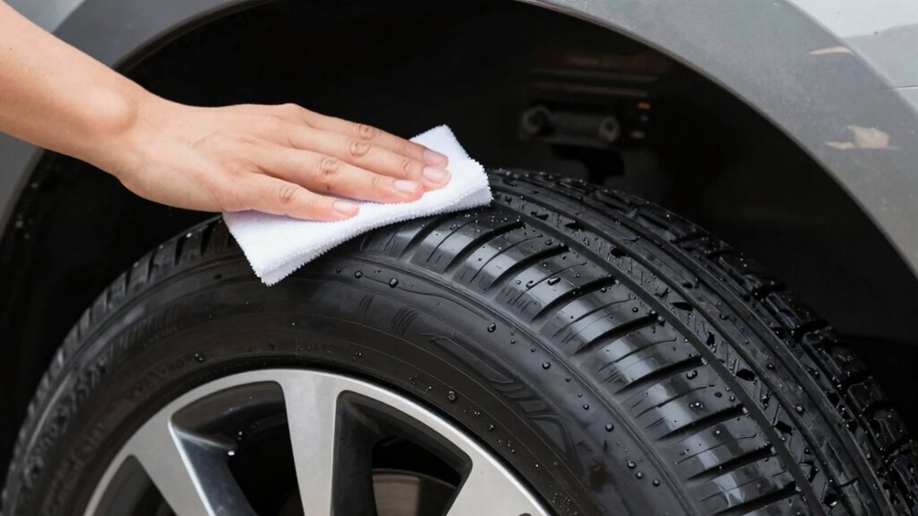 proper tire shine application