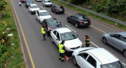Chain Traffic Accident On Rosario-Buenos Aires Highway