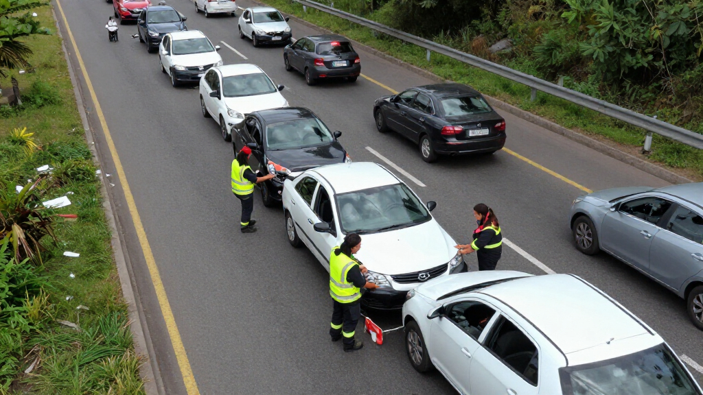 Chain Traffic Accident On Rosario-Buenos Aires Highway